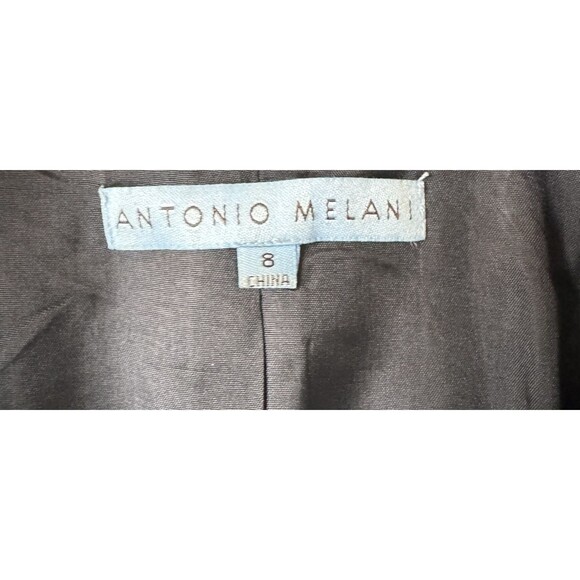 Antonio Melani Blazer Jacket 8 Lined Gray Double Breasted Career Business - Picture 6 of 11